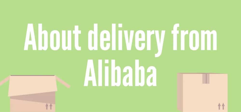 about delivery from alibaba