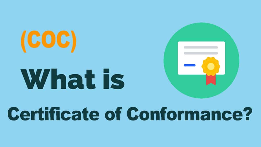 what is certificate of conformance