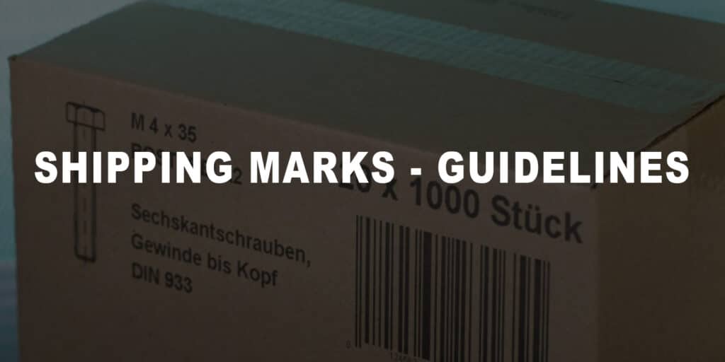 shipping marks guidelines
