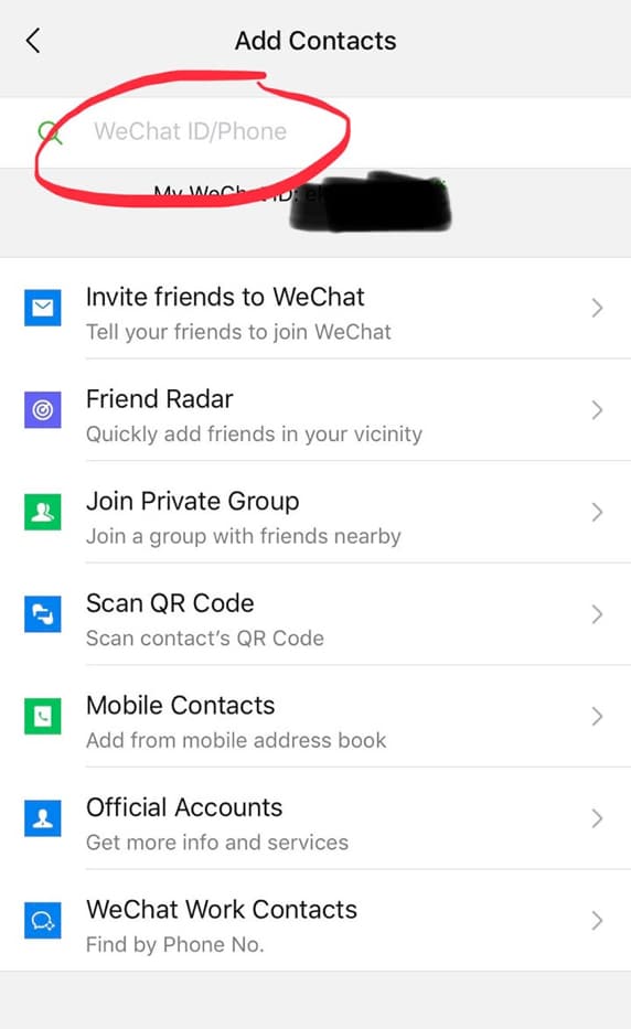 wechat add contact