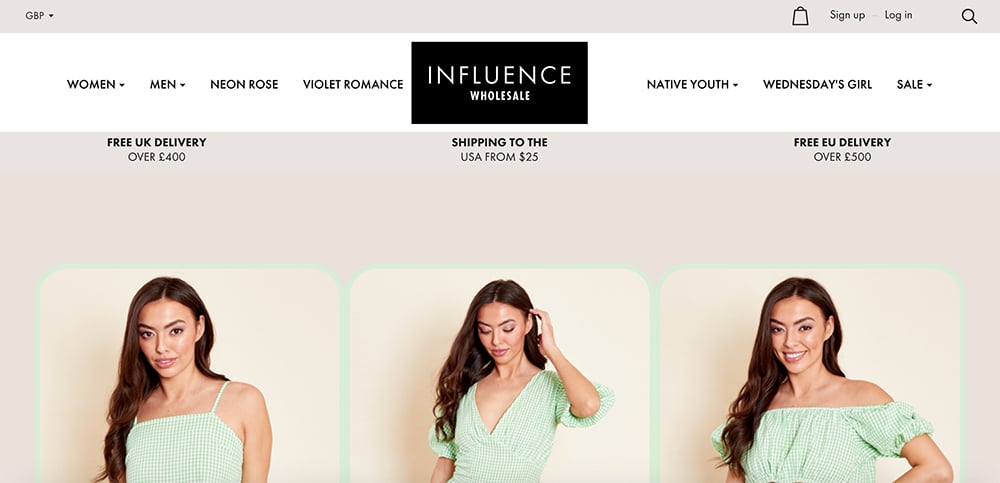 influence fashion wholesale