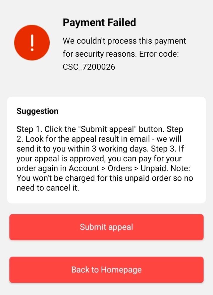 common payment problems on aliexpress