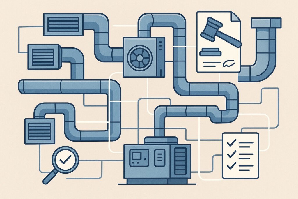 Contract terms and risk allocation for HVAC sourcing illustration