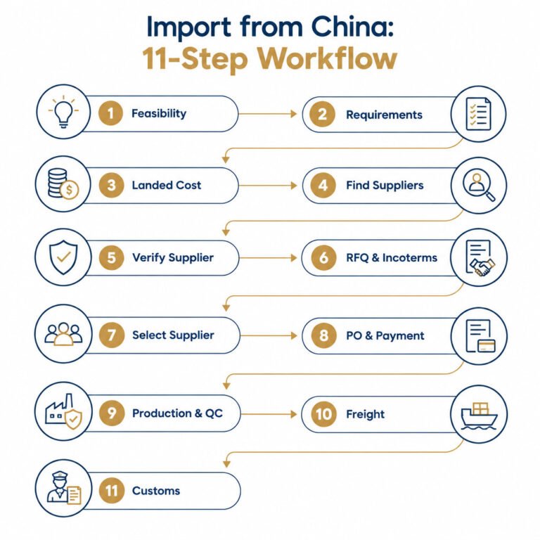 Import from China 11-step B2B sourcing workflow